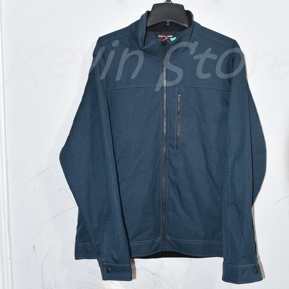 BLUE NWT Kirkland Signature‎ Men Water Resistant Soft Shell Jacket - Picture 2 of 8